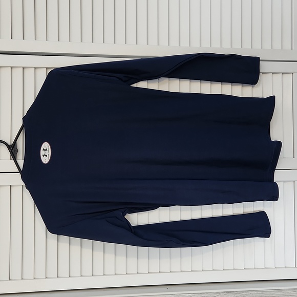 Under Armour Navy Stretchy Fitted Crew Long Sleeve Shirt Size L - Picture 5 of 6